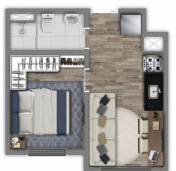 Apartamento com 2 Quartos à Venda, 38 m² em Jardim Prudência - São Paulo