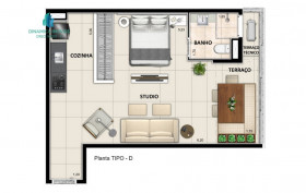 Studio com 1 Quarto à Venda, 42 m² em Bosque - Campinas