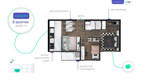 Apartamento com 2 Quartos à Venda, 49 m² em Capão Raso - Curitiba