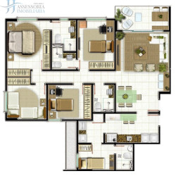 Apartamento com 4 Quartos para Alugar ou Temporada, 120 m² em Capim Macio - Natal