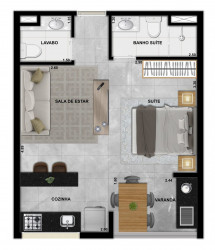 Apartamento com 2 Quartos à Venda, 63 m² em Quintaúna - Osasco