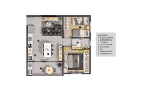 Apartamento com 2 Quartos à Venda, 51 m² em Edifício Dahlia - Sorocaba