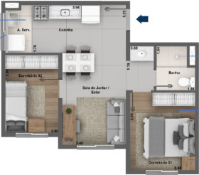 Apartamento com 2 Quartos à Venda, 39 m² em Cidade Nova São Miguel - São Paulo