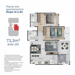 Apartamento com 2 Quartos à Venda, 73 m² em Centro - Itanhaém
