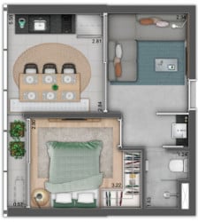 Apartamento com 1 Quarto à Venda, 37 m² em Jardim América - São Paulo