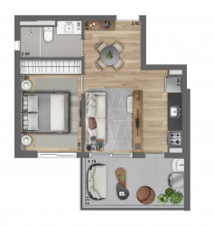 Apartamento com 1 Quarto à Venda, 41 m² em Pinheiros - São Paulo
