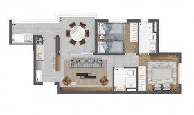 Apartamento com 1 Quarto à Venda, 55 m² em Brooklin - São Paulo