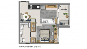 Apartamento com 1 Quarto à Venda, 43 m² em Vila Mariana - São Paulo
