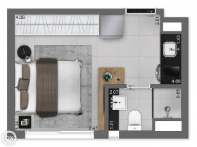 Studio com 1 Quarto à Venda, 45 m² em Jardim Paulista - São Paulo