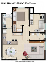 Apartamento com 2 Quartos à Venda, 69 m² em Rebouças - Curitiba