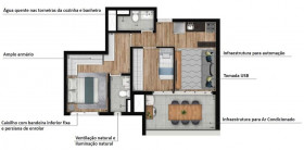 Apartamento com 1 Quarto à Venda, 34 m² em Brooklin - São Paulo