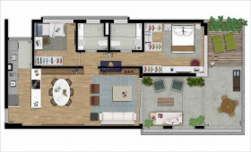 Apartamento com 2 Quartos à Venda, 105 m² em Pinheiros - São Paulo