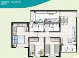 Apartamento com 3 Quartos à Venda, 67 m² em Itapuã - Salvador