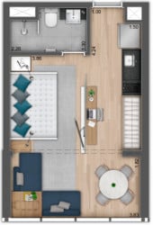 Apartamento com 1 Quarto à Venda, 37 m² em Jardim América - São Paulo