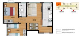 Apartamento com 2 Quartos à Venda, 43 m² em Itaquera - São Paulo