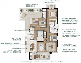 Apartamento com 4 Quartos à Venda, 200 m² em Alphaville Empresarial - Barueri