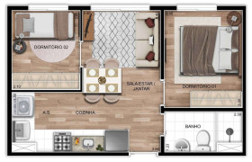 Apartamento com 2 Quartos à Venda, 50 m² em Vila Matilde - São Paulo