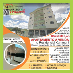 Apartamento com 2 Quartos à Venda, 80 m² em Centro - São João Batista