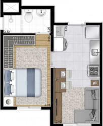 Apartamento com 1 Quarto à Venda, 26 m² em Jardim Marajoara - São Paulo