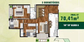 Apartamento com 3 Quartos à Venda, 74 m² em Jardim Tupanci - Barueri