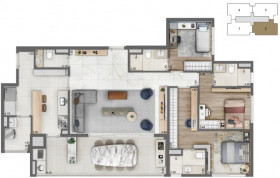Apartamento com 3 Quartos à Venda, 113 m² em Santo Amaro - São Paulo