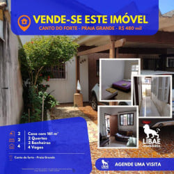 Casa com 2 Quartos à Venda, 161 m² em Canto Do Forte - Praia Grande