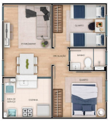 Apartamento com 2 Quartos à Venda, 39 m² em Parque Santa Rosa - Suzano