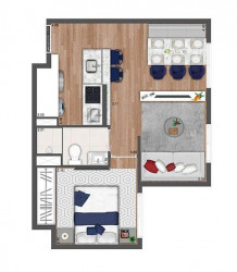 Apartamento com 2 Quartos à Venda, 34 m² em Vila Santa Catarina - São Paulo