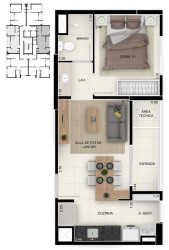Apartamento com 2 Quartos à Venda, 45 m² em Taquaral - Campinas