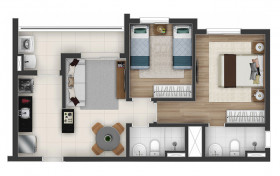 Apartamento com 2 Quartos à Venda, 55 m² em Nova Aldeinha - Barueri