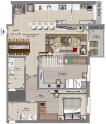 Apartamento com 2 Quartos à Venda, 83 m² em Planalto - Carlos Barbosa