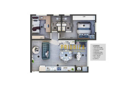 Apartamento com 2 Quartos à Venda, 58 m² em Edifício Dahlia - Sorocaba