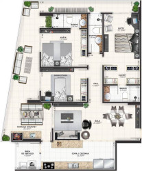 Apartamento com 3 Quartos à Venda, 140 m² em Guilhermina - Praia Grande