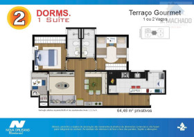 Apartamento com 2 Quartos à Venda, 64 m² em Campestre - Santo André