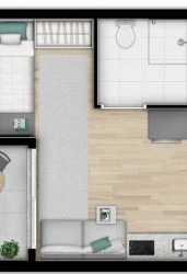 Apartamento com 1 Quarto à Venda, 27 m² em Vila Nova Conceição - São Paulo