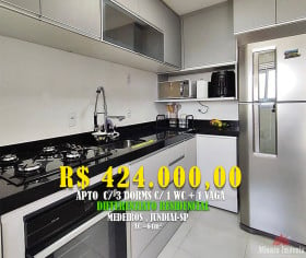 Apartamento com 3 Quartos à Venda, 64 m² em Jardim Carolina - Jundiaí