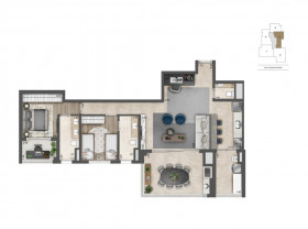 Apartamento com 3 Quartos à Venda, 136 m² em Brooklin - São Paulo