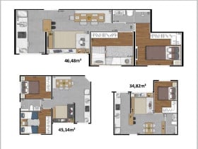 Apartamento com 2 Quartos à Venda, 47 m² em Jardim Nova Itapevi - Itapevi