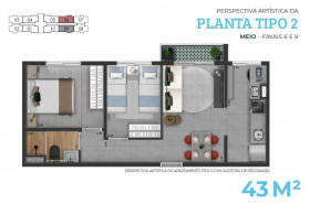 Apartamento com 2 Quartos à Venda, 43 m² em Parque Da Mooca - São Paulo