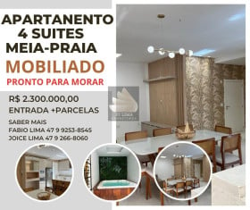 Apartamento com 4 Quartos à Venda, 190 m² em Meia-praia - Itapema
