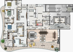 Apartamento com 4 Quartos à Venda, 320 m² em Centro - Cascavel