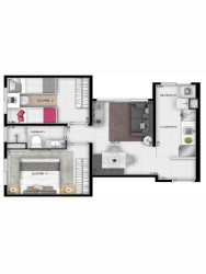 Apartamento com 2 Quartos à Venda, 44 m² em Jardim Jandira - Jandira
