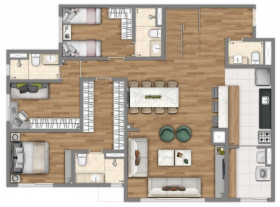 Apartamento com 4 Quartos à Venda, 121 m² em Jardim Itamarati - Campinas