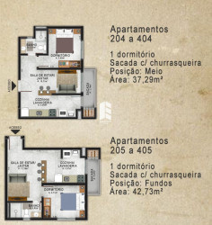 Apartamento com 1 Quarto à Venda, 39 m² em Centro - Santa Maria