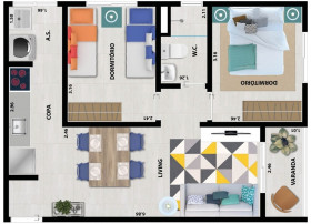 Apartamento com 1 Quarto à Venda, 40 m² em Vila Nova Manchester - São Paulo