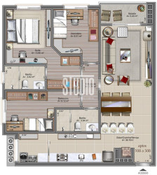 Apartamento com 3 Quartos à Venda, 94 m² em Planalto - Carlos Barbosa