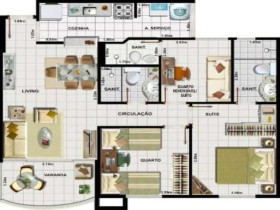 Apartamento com 3 Quartos à Venda, 81 m² em Vilas Do Atlântico - Lauro De Freitas