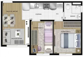 Apartamento com 2 Quartos à Venda, 34 m² em Jardim Pedra Branca - São Paulo