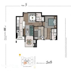 Apartamento com 2 Quartos à Venda, 66 m² em Cristo Rei - Curitiba