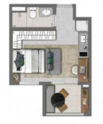 Apartamento com 2 Quartos à Venda, 50 m² em Panamby - São Paulo